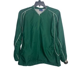 Mizuno Mens Size Small Pullover Nylon Long Sleeve 3/4 Zip Lined Batting Jacket